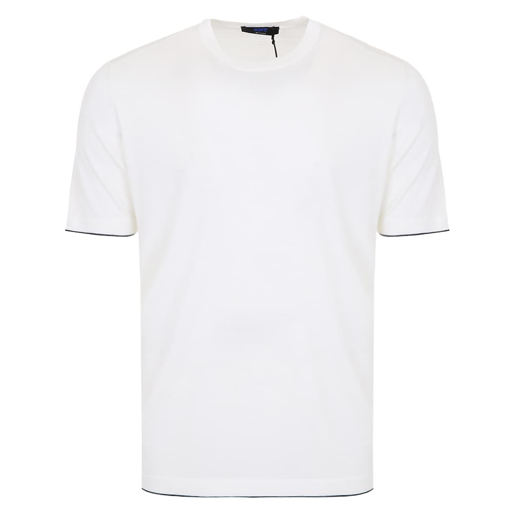 [국내/당일]25FW UMM0700 WHITE 키톤 울 니트 웨어 화이트 반팔티