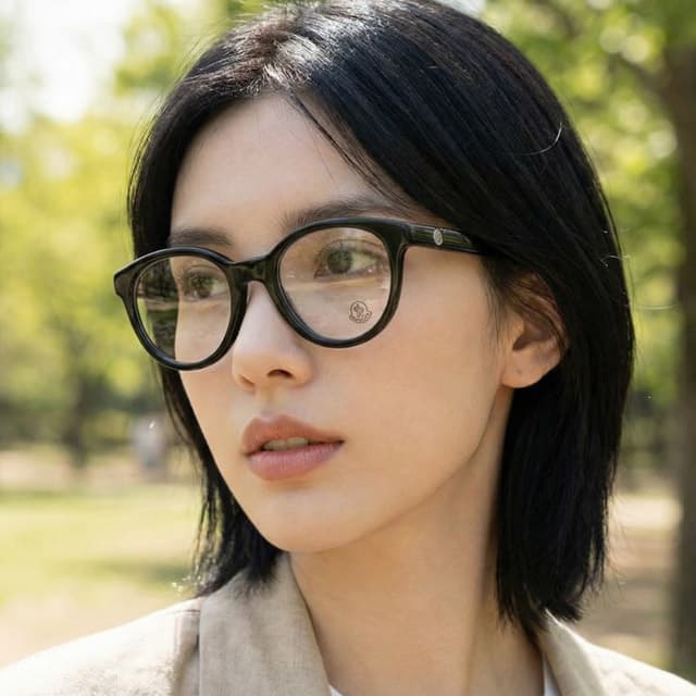 몽클레어 안경테 ML5043 001 명품 동그란 뿔테 여자 남자 데일리
