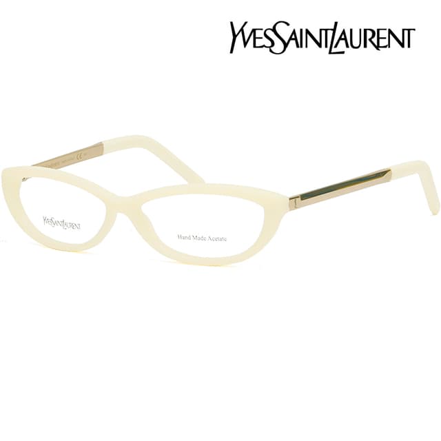 생로랑 안경테 YSL6332 8I1 명품 여자 남자 아이보리 오벌 뿔테