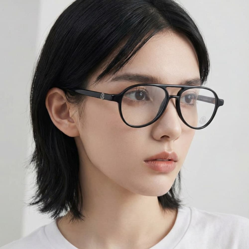 몽클레어 안경테 ML5031 001 보잉 명품 투브릿지 블랙 뿔테 남자 여자