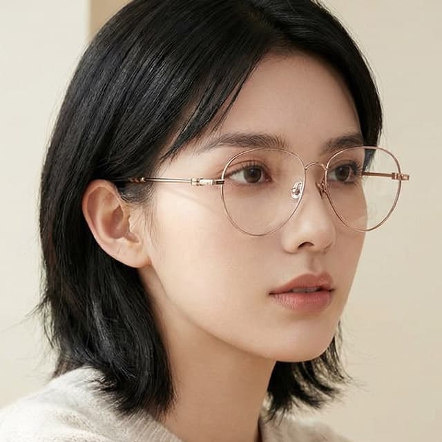 몽클레어 안경테 ML5068 033 로즈골드 명품 여자 남자 메탈 안경