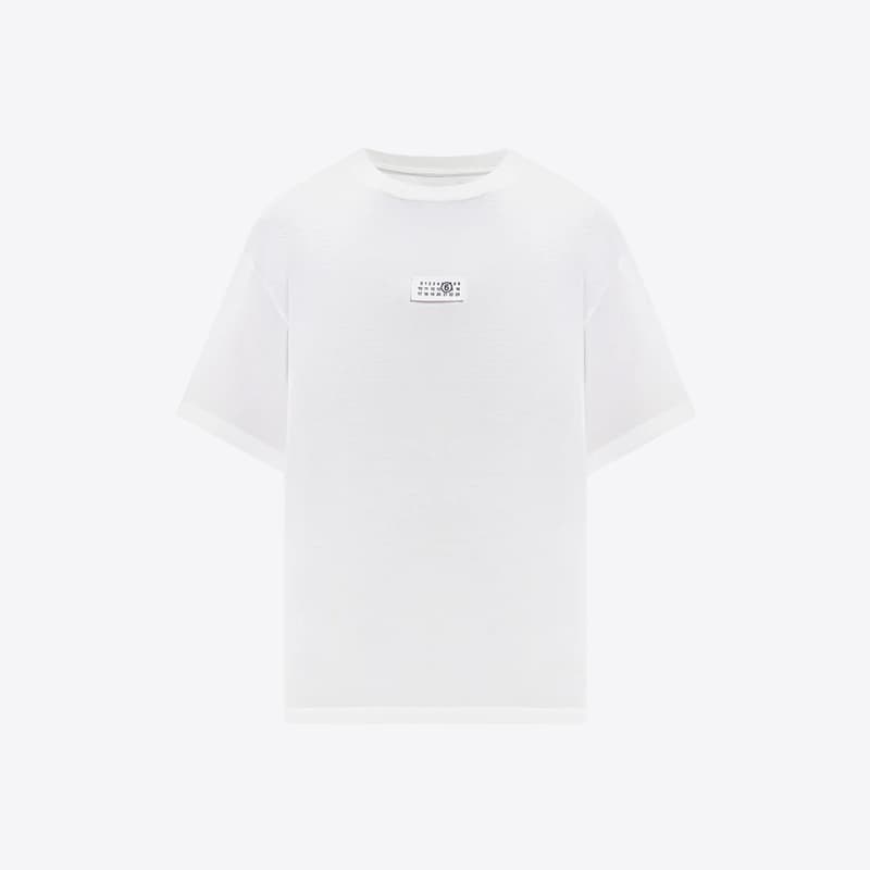 메종마르지엘라 MM6 남성 넘버릭 반팔 티셔츠 (화이트) SH0GC0032 M20170 101